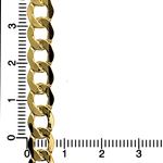 10K YELLOW Gold HOLLOW ITALY CUBAN Chain - 24 Inches Long 7MM Wide 4