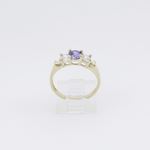 10k Yellow Gold Syntetic blue gemstone ring ajr57 Size: 7.25 2