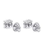 Ladies 14K Gold Cluster Diamond Stud Earrings 0.-2