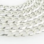 Mens White-Gold Cuban Link Chain Length - 20 inches Width - 3mm 2