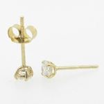 Unisex 14K gold fancy stud ball earrings 4