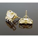 Sterling Silver Butterfly Fashion Hand Set Stud Earrings ME0208d 2