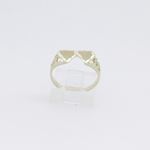 10k Yellow Gold Two mini heart ring ajr37 Size: 6.75 2