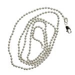 14K WHITE Gold SOLID BALL Chain - 24 Inches Long 2.3MM Wide 2