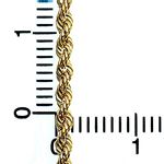 "10K YELLOW Gold ROPE HOLLOW CHAIN - 24"" Long 2.10MM Wide 4"