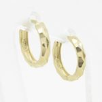 womens bp13 fancy earrings 14K yellow gold italian ball stud huggie hoop 2