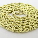 "Mens 10k Yellow Gold Hollow Rope chain ELNC27 22"" long and 3.3mm wide 2"