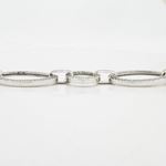 Sterling silver greek key oval round link bracelet SB105 7.5 inches long and 13mm wide 4