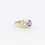 10k Yellow Gold Syntetic purple gemstone ring ajjr79 Size: 2.75 4