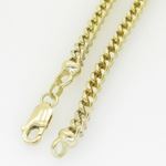 10K Yellow Gold diamond cut franco chain GC48 4