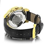 Mens Yellow Gold Plated Watch With Diamonds 0.5C-2