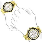 Matching His and Hers Yellow Gold Plated Diamond Watch Set 1.05ct by Centorum 4