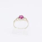 10k Yellow Gold Syntetic red gemstone ring ajr4 Size: 3 2