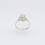 10k Yellow Gold Syntetic white gemstone ring ajr10 Size: 7.75 2