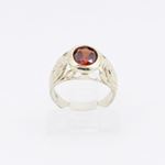 10k Yellow Gold Syntetic red love gemstone ring ajr26 Size: 2.25 2