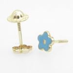 "14K Gold Earrings heart star flower dolphin penguin for Childeren