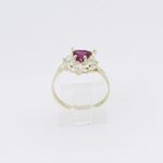 10k Yellow Gold Syntetic red gemstone ring ajr44 Size: 8.75 2