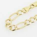 Mens 10k Yellow Gold figaro cuban mariner link bracelet AGMBRP30 8 inches long and 7mm wide 2