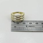 10K Yellow Gold womens designer lace ring ASVJ7 4