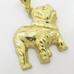 Mens 10k Yellow gold Bulldog charm EGP58 2