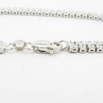 Womens Sterling silver 2 row diamond pink bracelet mbmi58 2