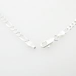 Silver Figaro link chain Necklace BDC61 4