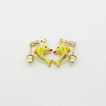 14K Yellow gold Dolphin cz chandelier earrings for Children/Kids web490 4