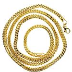 14K YELLOW Gold HOLLOW FRANCO Chain - 20 Inches Long 3.6MM Wide 2