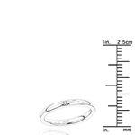 Luxurman Love Quotes: Womens Stackable Sterling Silver Diamond Wedding Ring (size 10) 2