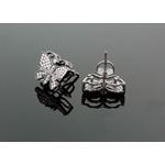 Sterling Silver Butterfly Fashion Hand Set Stud Earrings ME0209 2