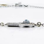 Womens Sterling silver Hamsa evil eye pendant necklace 4