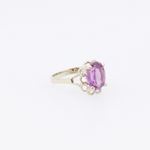 10k Yellow Gold Syntetic purple gemstone ring ajjr40 Size: 3.25 4