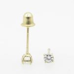 Unisex 14K solid gold earrings fancy stud hoop huggie ball fashion dangle swag 2