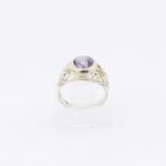 10k Yellow Gold Syntetic purple gemstone ring ajjr89 Size: 2.25 2