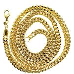 10K YELLOW Gold HOLLOW FRANCO Chain - 26 Inches Long 5.4MM Wide 2