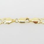 Mens 10k Yellow Gold diamond cut figaro cuban mariner link bracelet 8 inches long and 6mm wide 4