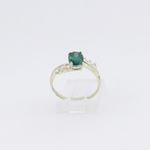 10k Yellow Gold Syntetic green gemstone ring ajr8 Size: 8 2