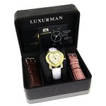 LUXURMAN Watches: Ladies Diamond Heart Watch 0.3-4