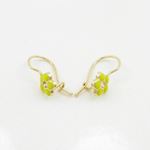 14K Yellow gold Flower cz hoop earrings for Children/Kids web28 2