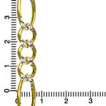 14K Diamond Cut Gold SOLID FIGARO Chain - 24 Inches Long 7.9MM Wide 4