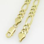 10K Yellow Gold figaro open chain GC68 4