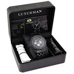 Mens Black Diamond Watch 0.50Ct LUXURMAN Designe-4