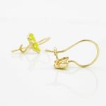 14K Yellow gold Butterfly hoop earrings for Children/Kids web77 4