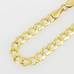 Mens 10k Yellow Gold diamond cut figaro cuban mariner link bracelet 8 inches long and 5mm wide 2