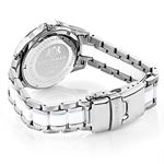 White Leather Ceramic Womens Real Diamond Watch 1.25ct Pink MOP Luxurman Galaxy 2