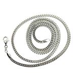 10K WHITE Gold HOLLOW FRANCO Chain - 22 Inches Long 3MM Wide 2