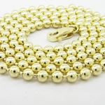 Mens 10K Yellow Gold Combat Ball Link Chain ELNC-2