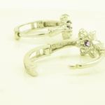 14K Yellow gold Flower cz hoop earrings for Children/Kids web271 4