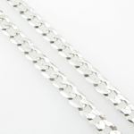 Mens White-Gold Cuban Link Chain Length - 22 inches Width - 4mm 4