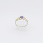 10k Yellow Gold Syntetic blue gemstone ring ajr65 Size: 8 2